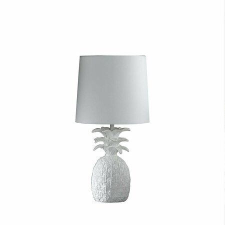 CLING 17 in. Tropical Heahea Pineapple Table Lamp, Coastal White CL2629591